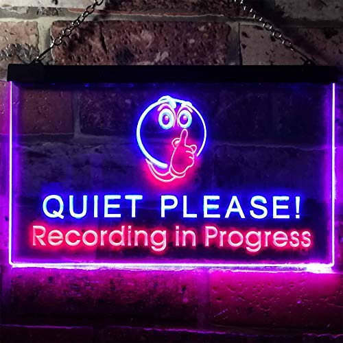 On Air Quiet Please Recording in Progress Dual LED Light Sign